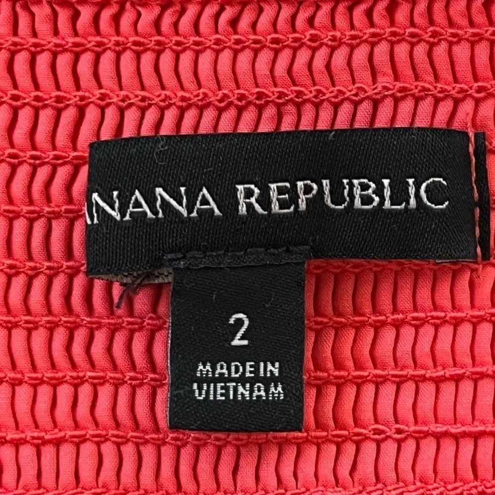 Banana Republic Cropped Linen Cotton Wide Leg Cropped Jumpsuit Red Floral Size 2